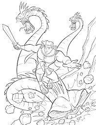 You may even spot an ariel lookalike in this bunch o. Hercules Hercules And Hydra Coloring Page Archive Disney Lol