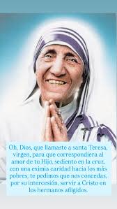 Feliz fiesta de nuestra madre y patrona , Santa Teresa de Calcuta, ,  Interceda por nosotros 🙏🏼