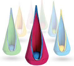 Adds charm to garden, yard, patio, deck, and garden. Amazon Com Outree Kids Pod Swing Seat 100 Cotton Child Hammock Chair For Indoor And Outdoor Use Pink And Blue Garden Outdoor