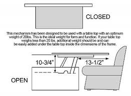 Selby Furniture Hardware Xpe287 Selby Spring Assist Lift Top Table Mechanism Each Black Epoxy Lift Top Coffee Table Lift Up Coffee Table Coffee Table