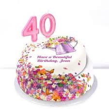 Happy birthday for 40th birthday. Bakerdays Personalised 40th Birthday Cake Number Cake Bakerdays