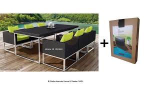 Découvrez dans notre rayon bonnes affaires bain de soleil, transat un vaste choix d'articles à petit prix ! Salon De Jardin Encastrable Resine Tressee Noire Coussins Vert