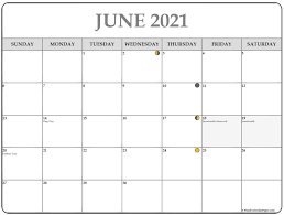 What are the 5 phases of the moon? June 2021 Lunar Calendar Moon Phase Calendar