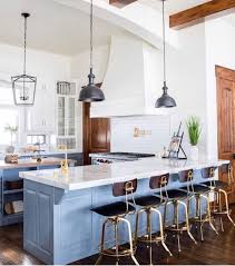 The powder blue kitchen cabinets is a refreshing update to traditional kitchen cabinets and its combination with black counter top gives it a modern touch. John Colaneri On Twitter Mondaymood This Kitchen Is Featuring Some Powder Blue Cabinets Look How You Can Have The Best Of Both Worlds White Cabinets For The Uppers And Powder Blue For