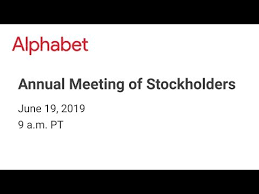 View the most recent and previous annual reports of alphabet at. 2019 Annual Meeting Of Stockholders Youtube