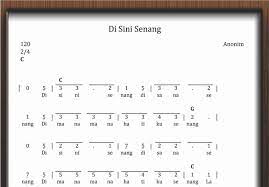Not Angka Lagu Disini Senang Disana Senang