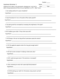 If the predictions you make as a result of deducing certain consequences from your hypothesis are not shown to be correct then you discard. Hypothesis Worksheet 2 Answer Key Fill Online Printable Fillable Blank Pdffiller