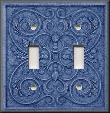 Details About Metal Light Switch Plate Cover Home Decor French Pattern Image Blue Decor Light Switch Plate Cover Switch Plate Covers Switch Plates