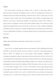 PDF) Sex and the City: A Postfeminist Point of View? Or How Popular Culture  Functions as a Channel for Feminist Discourse