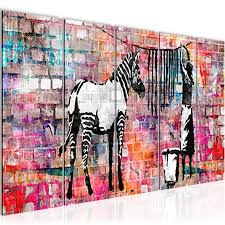 Decomonkey bilder abstrakt 120x60 cm 1 teilig leinwandbilder bild. Bilder Banksy Washing Zebra Wandbild 150 X 60 Cm Vlies Leinwand Bild Xxl Format Wandbilder Wohnzimmer Wohnung Deko Kunstd Bilder Leinwand Leinwand Kunstdruck