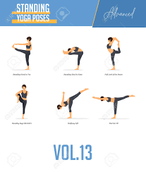 Maybe you would like to learn more about one of these? Set Of 8 Yoga Poses For Concept Of Balancing And Standing Poses In Flat Design Style