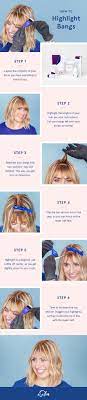 How To Highlight Bangs Diy Highlights Hair How To Balayage Hair At Home How To Balayage Hair