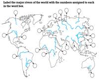 Click or tap a link below to choose your printable world map. Rivers Worksheets Major Rivers Of The World