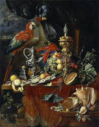 Still Life With Parrots De Heem Painting Reproduction Painting Still Life Art Art