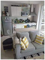 25 Suprising Small Kitchen Design Ideas And Decor 32 Kitchen Kitc Small Apartment Interior Small Apartment Decorating Living Room Small Apartment Living Room