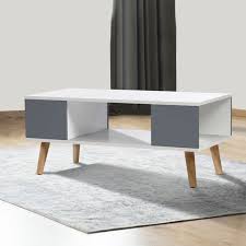 Le style nordique prend place chez vous avec la table à manger inga blanche au design scandinave ! Table Basse Scandinave Pas Cher Bois Blanc Et Gris Effie Id Market