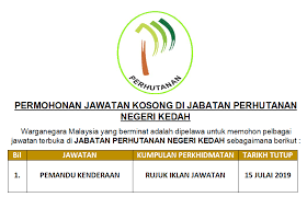 Jawatan kosong 2021 di institut penyelidikan perhutanan malaysia (frim) | permohonan adalah dipelawa daripada warganegara malaysia yang ber. Permohonan Jawatan Kosong Di Jabatan Perhutanan Negeri Kedah Dibuka 2019