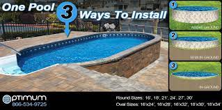 Purchasing inground swimming pool kits from in the swim will cost you less than purchasing all the necessary components from your local pool supply store. Optimum Semi Inground Pools