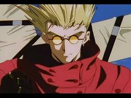 Vash The Stampede Find Your Love Trigun Amv Trigun Anime Guy Blue Hair Anime Guys With Glasses