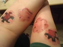 Pearl jam, soundgarden,, chris cornell, eddie vedder, crossword puzzle, 90's nostalgia. Couples Tattoos Puzzle Nice Couple Tattoo Puzzle Pieces Tattooed On The Arms Each Puzzle Can Only Be Completed By The Piece That S Tattooed On The Partner S Wrist Tattoomodels Tattoo