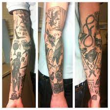 Sick B W Traditional Sleeve Sleeve Tattoos Tattoos Patchwork Sleeve