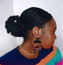 It's a great choice for natural brides who plan to wear a veil or any type of headpiece or hair jewelry on the big day. Sleek Low Bun With Waves On Messy Thick Natural 4c Hair New Hair Tutorial Art Becomes You