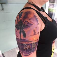 Beach Sunset Tattoo Designs (trying to save the dignity of my new tattoo).