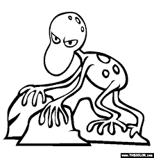 Merman coloring page to color, print or download. Cryptids Online Coloring Pages