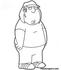 Printable Chris Family Guy Coloring Page For Kids Printable Coloring Pages For Kids Cartoon Coloring Pages Coloring Pages Coloring Books