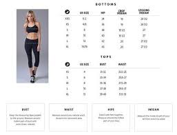 Glyder Size Chart Hani Type Of Pants Leggings