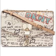 Dkny Bags Elissa Graffiti Logo Chain Strap Bag Poshmark