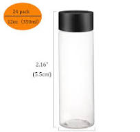 Amazon.com: zmybcpack 24 Pack 12 OZ (350 ml) Clear PET ...