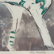 Many Moons Ago,” Signed Mixed Media by Doris Bewley, 26.5”H x 33.5”W