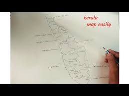 Map of kerala (india), satellite view. How To Draw Kerala Map Easily Step By Step Youtube