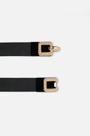 画像 2 の ゴールドバックル付きストレッチベルト ザラから