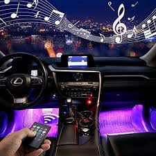 Jawat Car Interior Lights Multicolor Music Car Led Strip Lights Under Dash Lighting Kit With Wireless R Car Led Lights Led Strip Lighting Led Lights