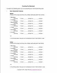 This worksheet will help parents put together a parenting plan that meets the needs of their children as they parent apart. 4 Free Printable Forms For Single Parents Parenting Plan Worksheet Parenting Plan Single Parenting