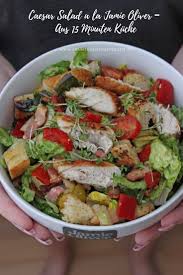 Caesar Salad A La Jamie Oliver Aus 15 Minuten Kuche Caesar Salat Rezept Rezepte Salat Rezepte Jamie Oliver