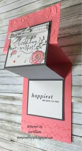 How To Card Fold Tutorial Triple Z Fold With Happiest Of Days Birthday Stamp Set Karten Basteln Karten Karten Erstellen Anleitung