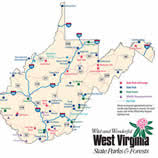 It protects over 921000acre of federally owned land within a 1700000acre proclamation boundary that includes much of the potomac highlands region and portions of 10. Map Wv Static Maps