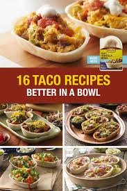 If You Re Not Making Your Tacos In A Bowl You Re Doing It Wrong Soft Tacos Recipes Tortilla Bowls Recipes Taco Bowl Recipe