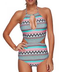 Tribal totem in 2 minutes 50 seconds. Women One Piece Tribal Totem Keyhole High Neck Cut Out Backless Halter Monokini Bathing Suit 1 C517z3e0kzd