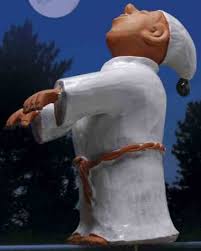 Gartenfigur Schlafwandler Balduin Gartenfiguren Gartendekoration Tonskulpturen