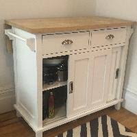 If you have less kitchen space to work kitchen island width: Crate Barrel Belmont White Kitchen Island Aptdeco