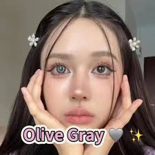 🩶Olive Gray ‼️ລາຄາ55,000ກີບ‼️ #ມີແຕ່ສາຍຕາປົກກະຕິ #ເລນຕານຸ່ມ  #ຄ່າອົ່ມນ້ໍາສູງ #ຕາບໍ່ແຫ້ງ #ຄອນແທັກເລນ #Bigeye #ເລນລາຄາຖືກ #ເລນສີຟ້າ  #ເລນສີດຳ #ເລນສີເທົາ, Dia14.5mm B.C 8.9 💦60%( ອາຍຸການໃຊ້ງານ 1 ເດືອນ ) , ...