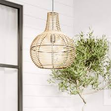 Three unique rattan pendants, created with a natural woven rattan design. Granada Woven Rattan Pendant Light Lampsy