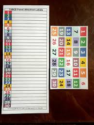 Number of labels across : Color Coded 30 Position Adhesive Circuit Breaker Box Electric Panel Label Set Ebay