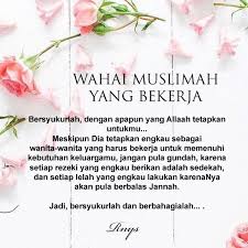Muslimah Bekerja Kutipan Agama Bijak Motivasi