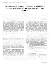 It is the amount the policyholder will get from the life insurance company if he decides to exit the policy before maturity. Pdf Determinants Of Insurance Company Profitability In Ethiopia Case Study On Nile Insurance Dire Dawa Branch