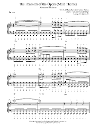 133678501 phantom of the opera masquerade sheet music for piano. The Phantom Of The Opera Main Theme By Phantom Of The Opera Piano Sheet Music Advanced Level